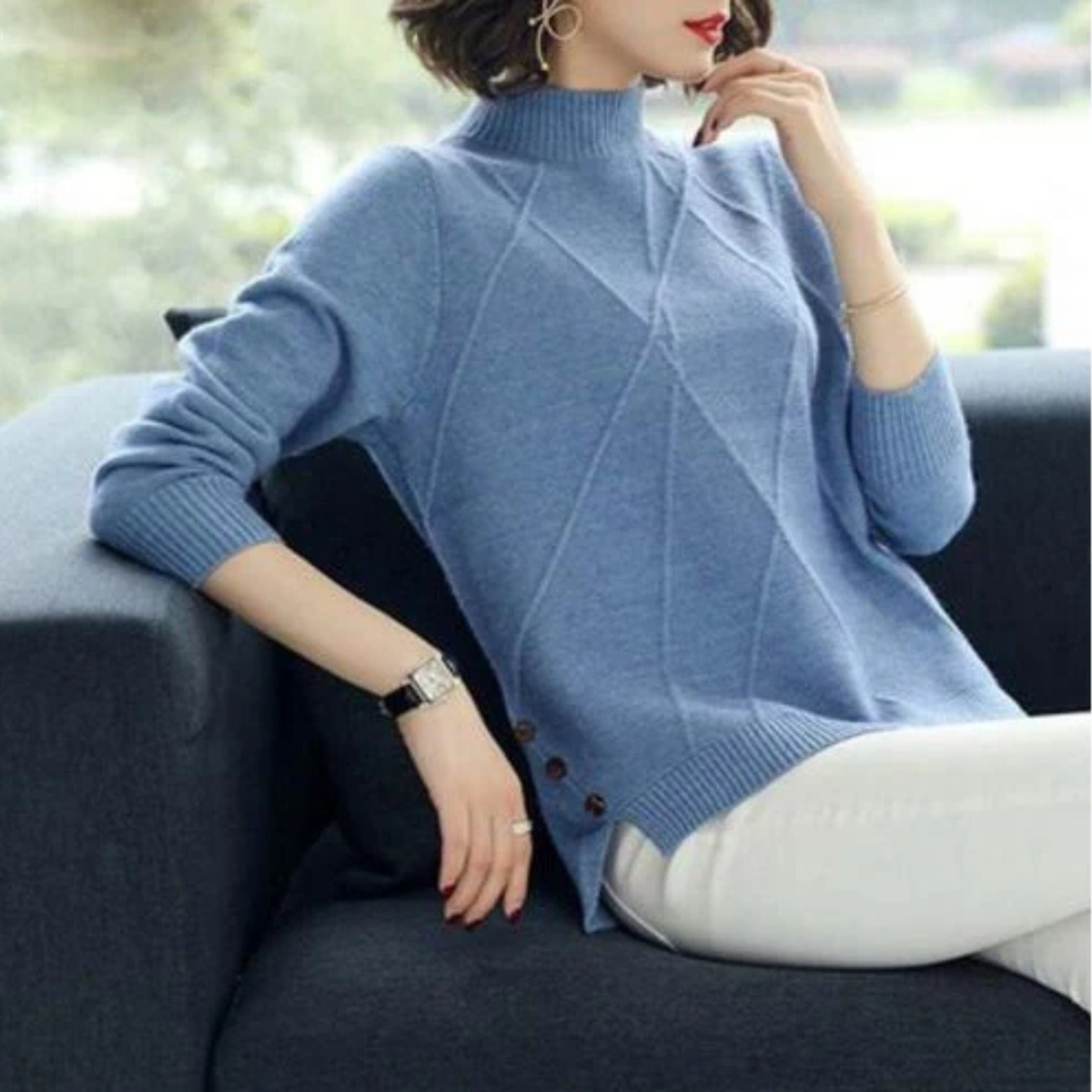 Veline™ | Cashmere Diamond Knit Sweater