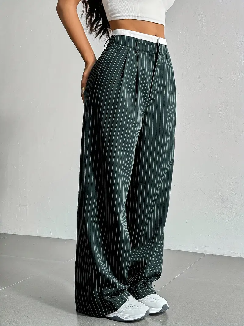 Waveline™ | Pinstripe Wide-Leg Trouser