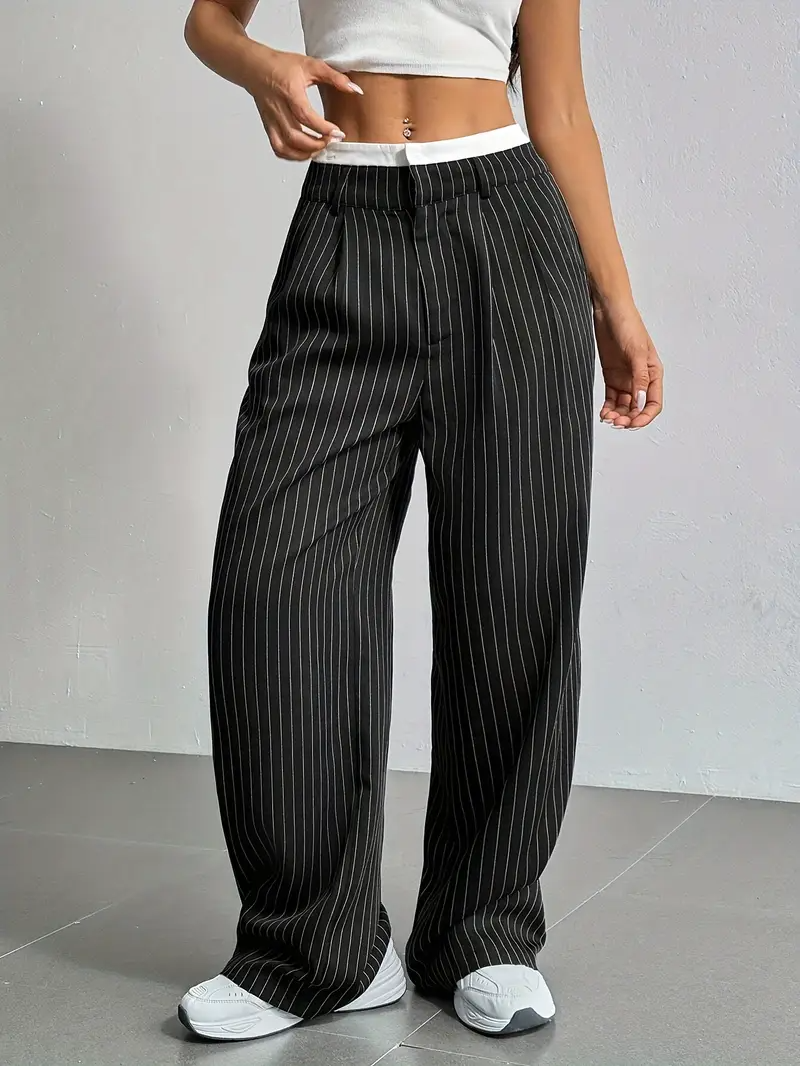 Waveline™ | Pinstripe Wide-Leg Trouser