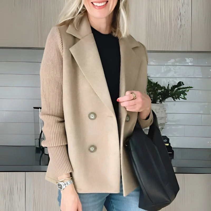 Eleanor™ | Knit Sleeve Blazer Jacket