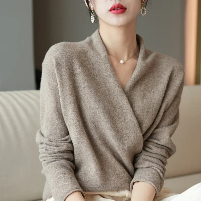Bellaria™ | Wool V-Neck Pullover