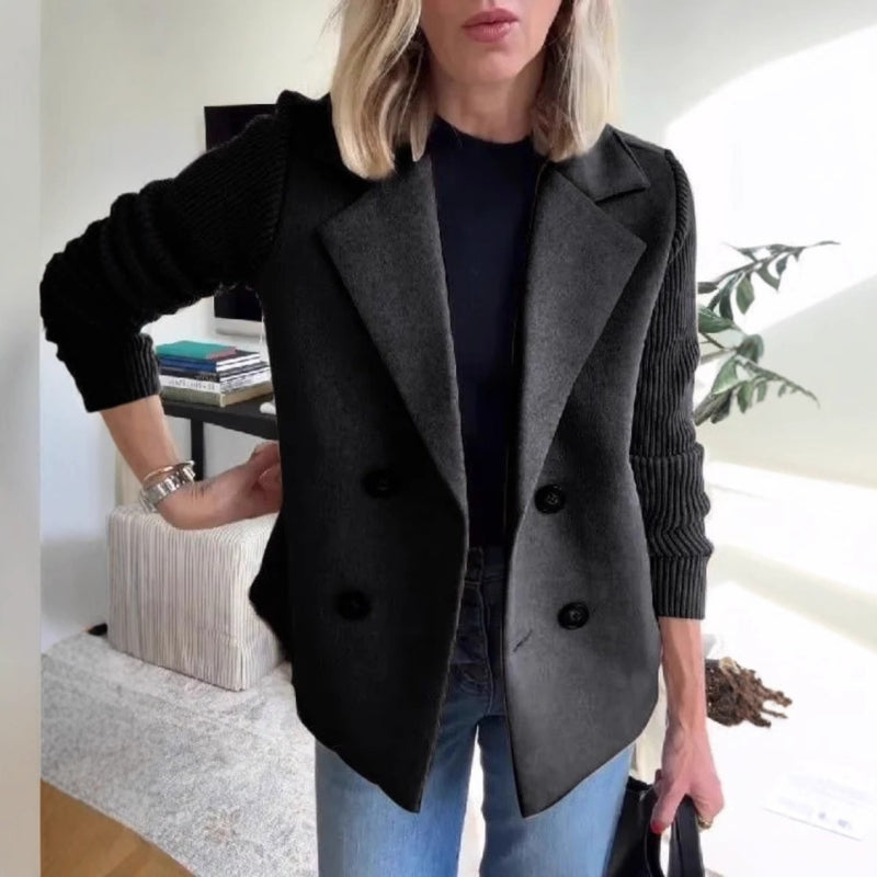 Eleanor™ | Knit Sleeve Blazer Jacket