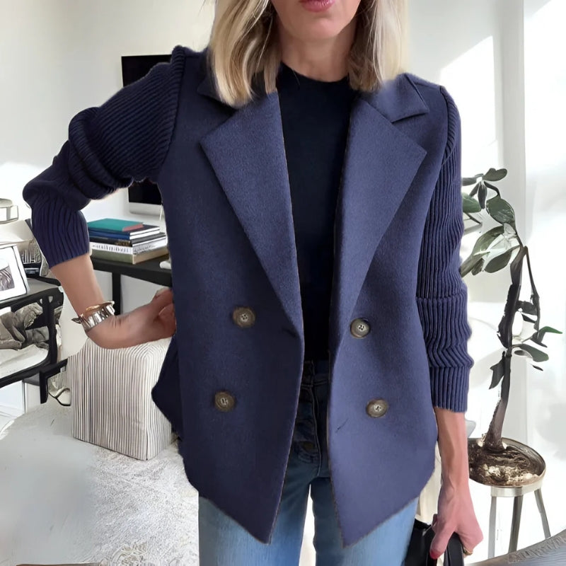 Eleanor™ | Knit Sleeve Blazer Jacket