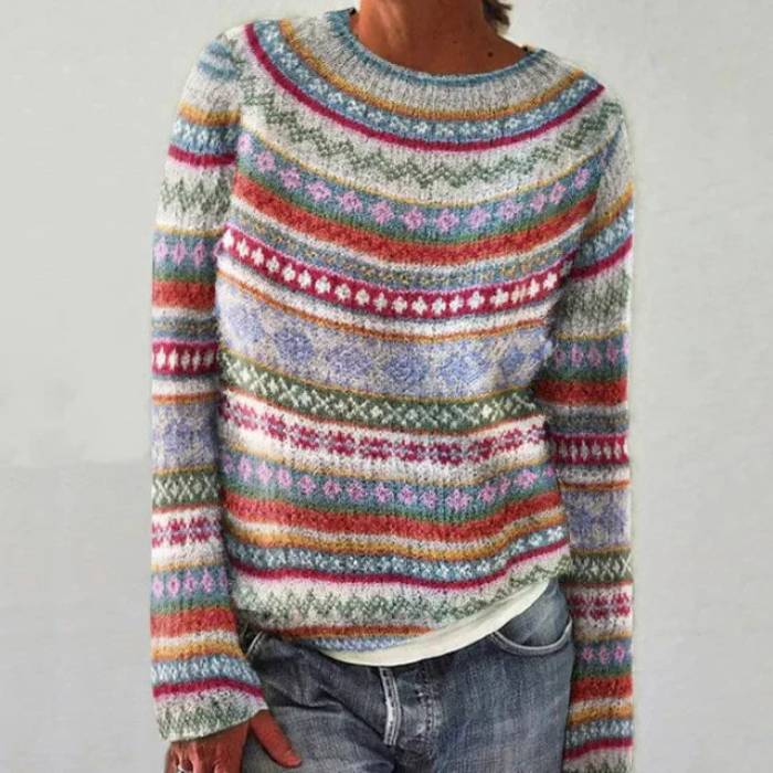 Violet™ | Retro Scandinavian Knitted Sweater