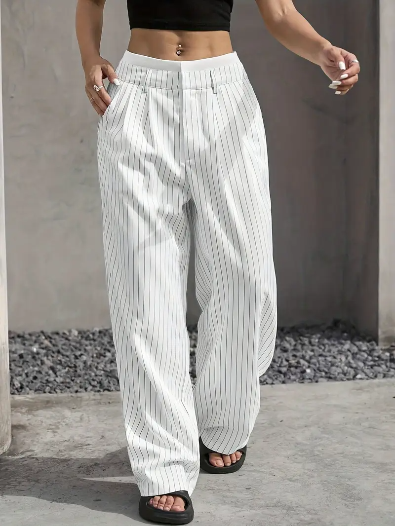 Waveline™ | Pinstripe Wide-Leg Trouser