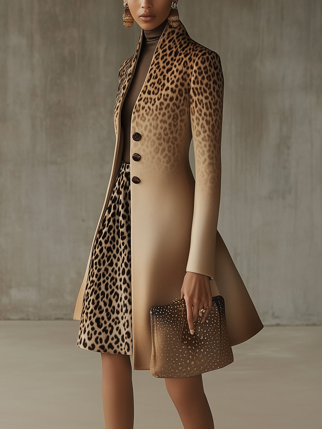 Kiara™ | Ombre Leopard Print Coat