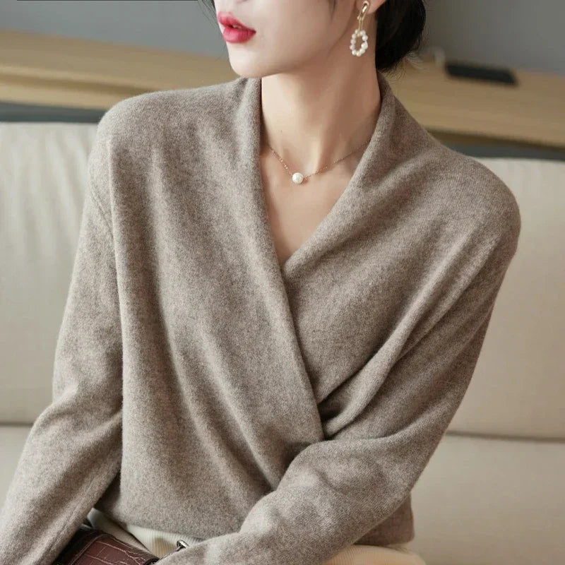 Bellaria™ | Wool V-Neck Pullover