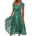 LYANNA™ - Flowing V-Neck Midi Dress