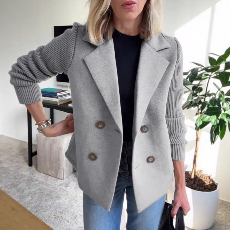 Eleanor™ | Knit Sleeve Blazer Jacket