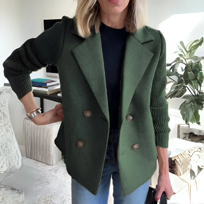 Eleanor™ | Knit Sleeve Blazer Jacket