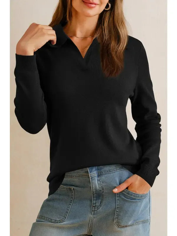 Claire™ | Collared Knit Sweater