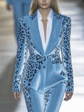 Skylar™ | Velvet Leopard Print Blazer