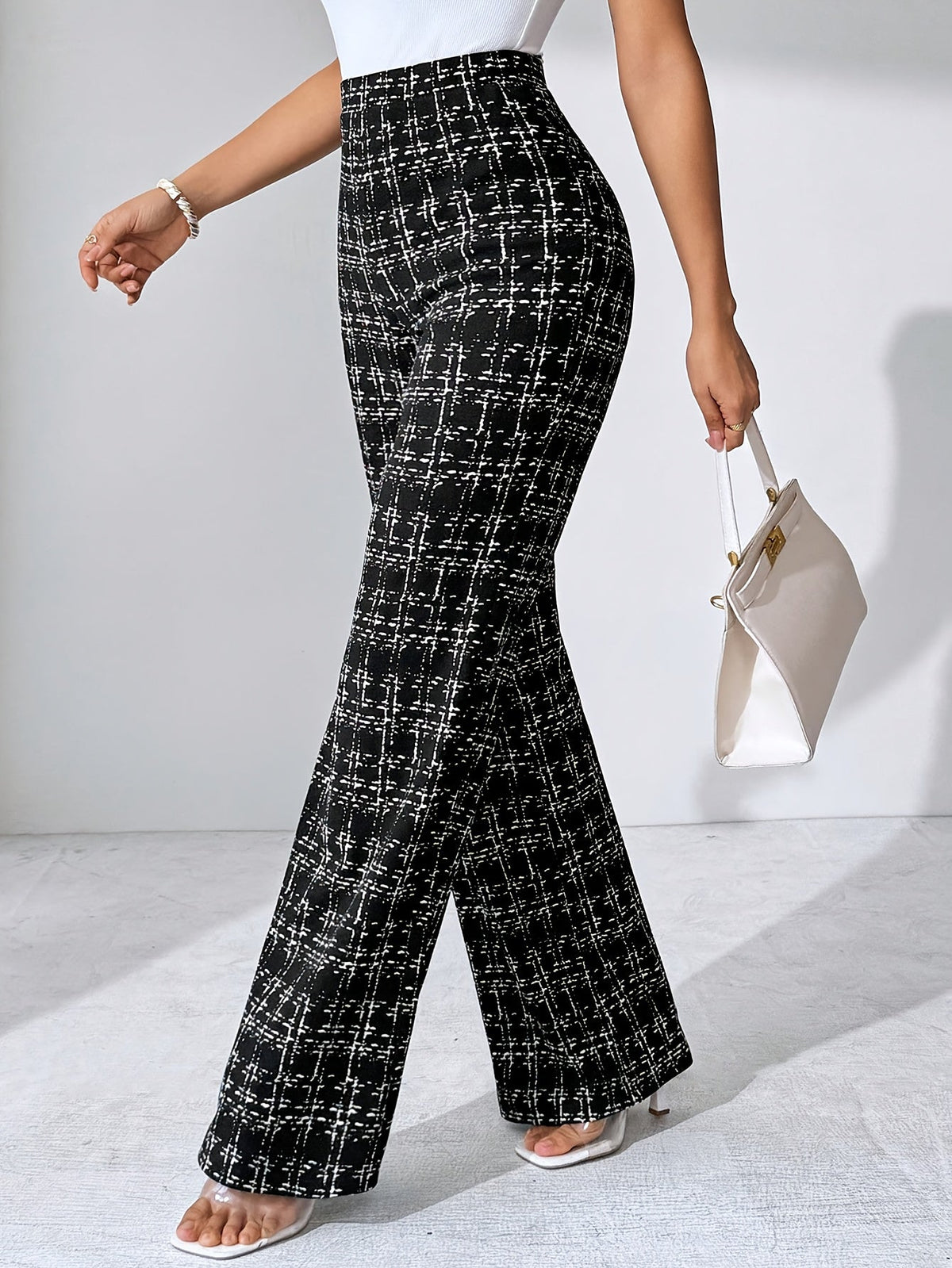 Odalys™ | Tweed Plaid Flare Pant