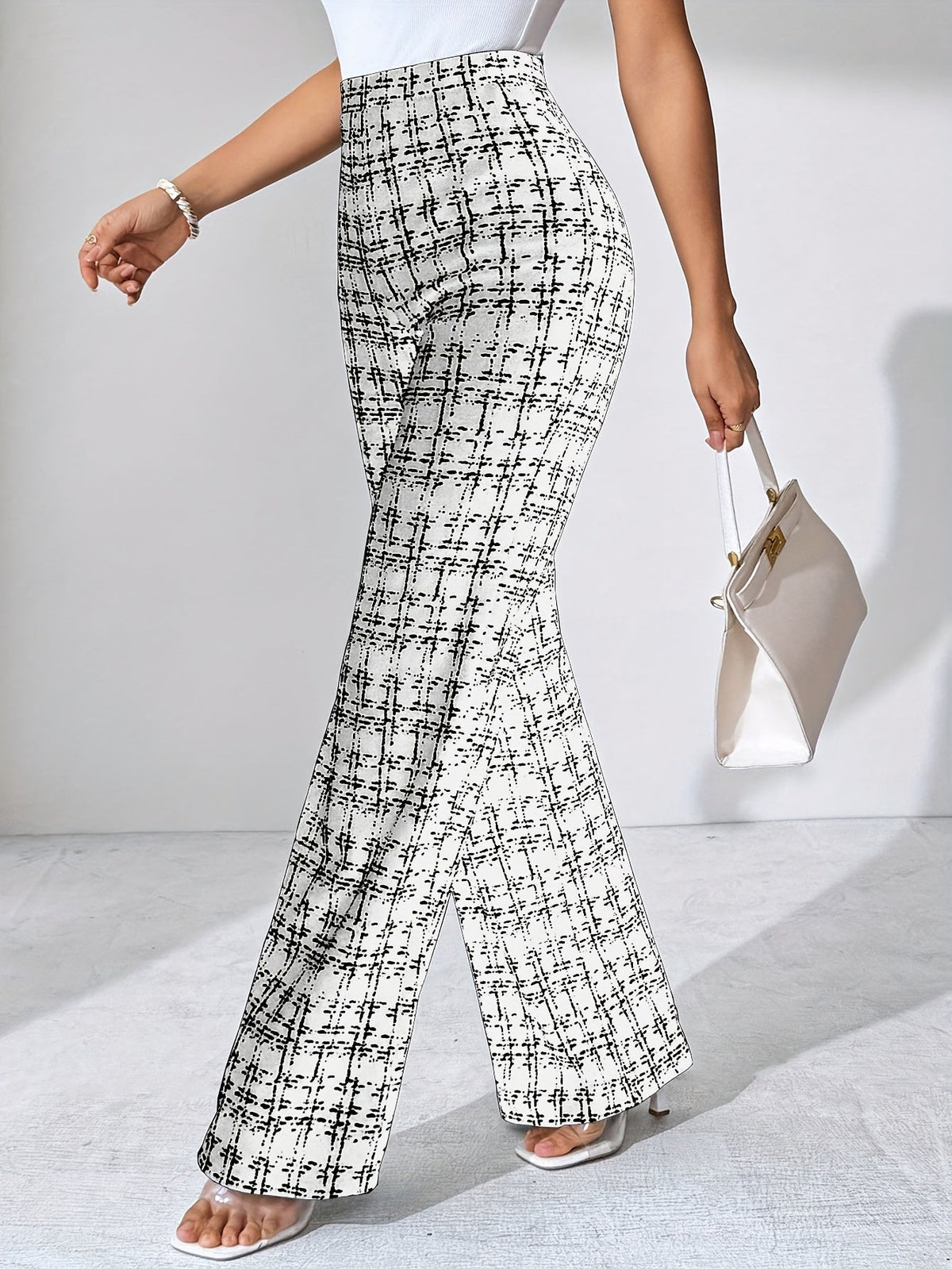 Odalys™ | Tweed Plaid Flare Pant
