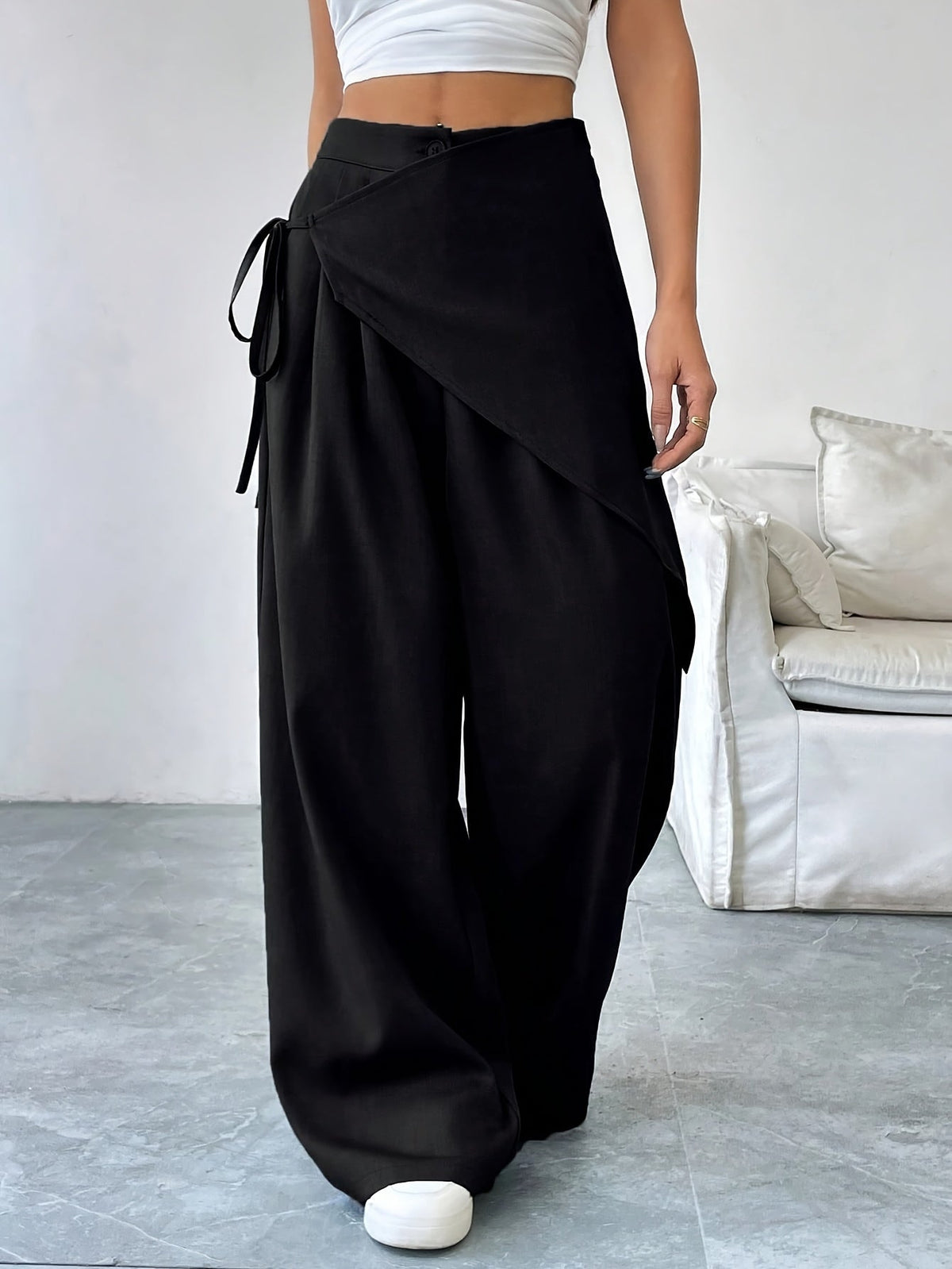 Vivia™ | Wrap-Front Wide-Leg Pant