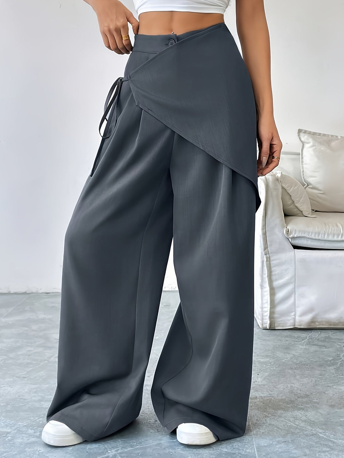 Vivia™ | Wrap-Front Wide-Leg Pant