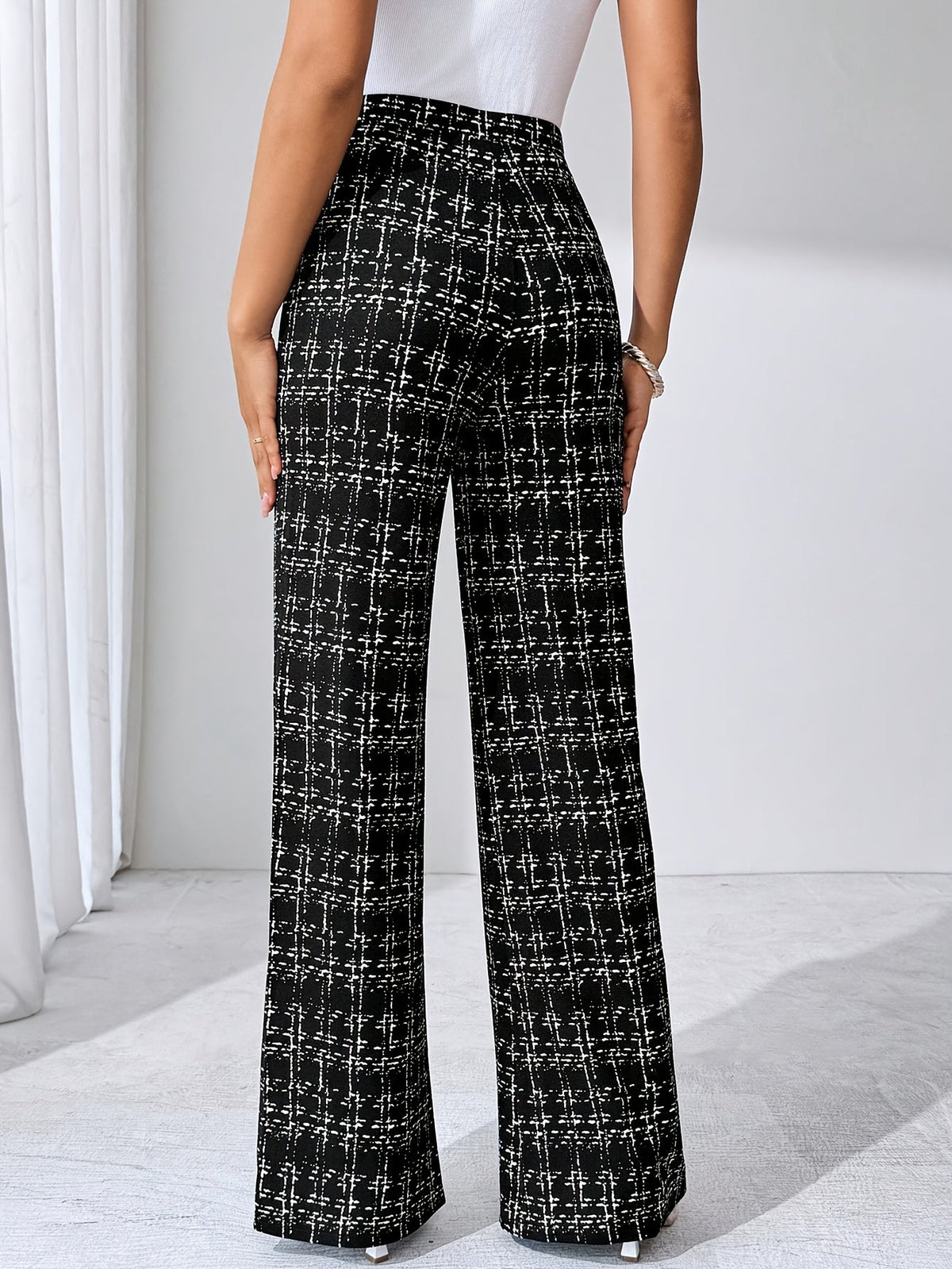 Odalys™ | Tweed Plaid Flare Pant