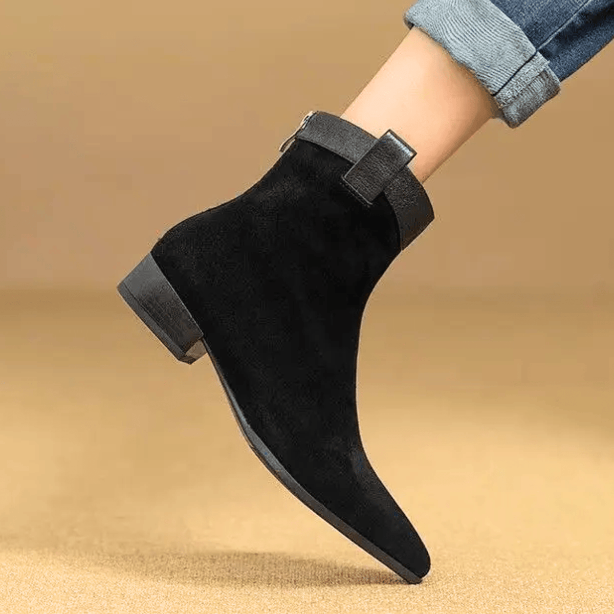 Camille™ | Suede Pointed Ankle Boots